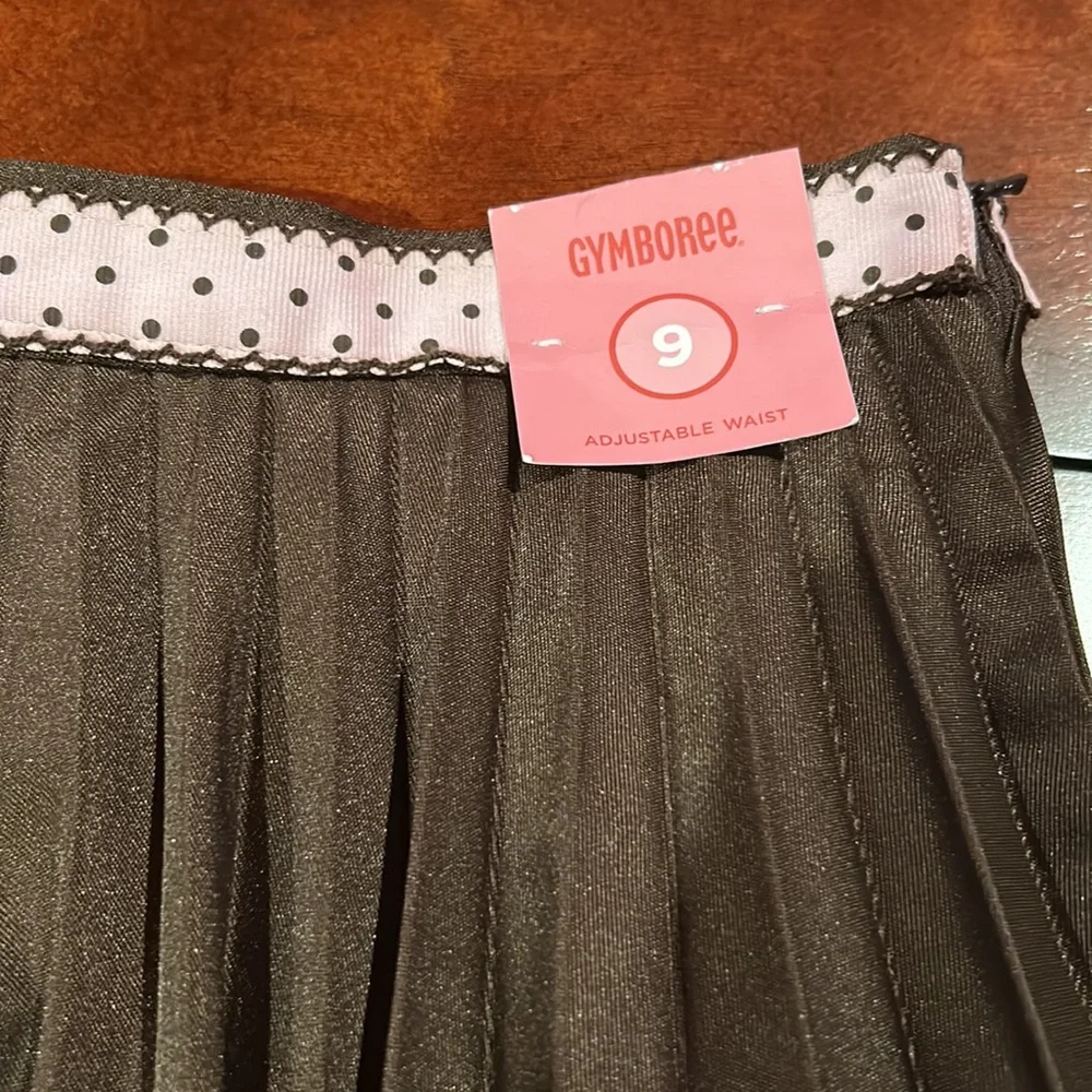 Gymboree NWT Sweeter than Chocolate  pleated accordion skort grosgrain ribbon 9